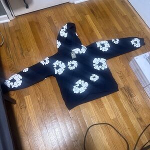 Men's Black and White Graphic Hoodie